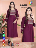 Navy blue cotton kurta, long sleeves, full length, straight hem, ethnic dress