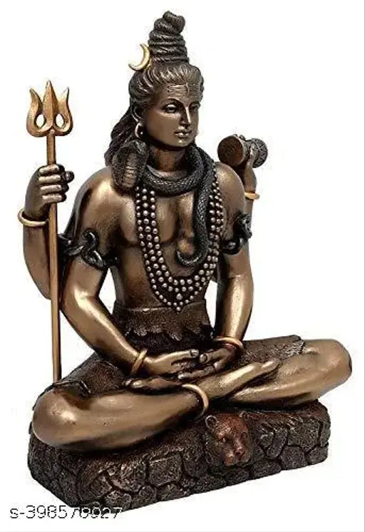 Multicolor Mahadev statue, Shiv in Yog Mudra, resin material, home decor and office showpiece, 4-inch height
