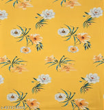 Latest Glace Cotton MultiColoured Single Bed Yellow Coloured Flat (60*90) Combo Bedsheet With Two Pillow Cover(16*27) And Elegant Printed Design
