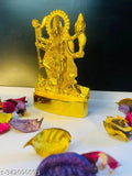 Gold Kali Maa Murti Idol, handcrafted religious statue for poojaghar or home decor (3"x5"x0.5")