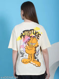 Womens cotton oversized tshirt with graphic print