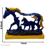 Handcrafted resin horse figurine, 28x8x21 cm, adds timeless elegance to home decor or gifts