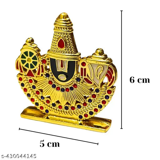 Tirupati Balaji stone idol for religious home decor, office, or car use (Indian origin)