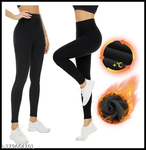 XXL winter thermal fleece leggings, spandex, high waist, slim fit for women - warm and comfortable athletic wear