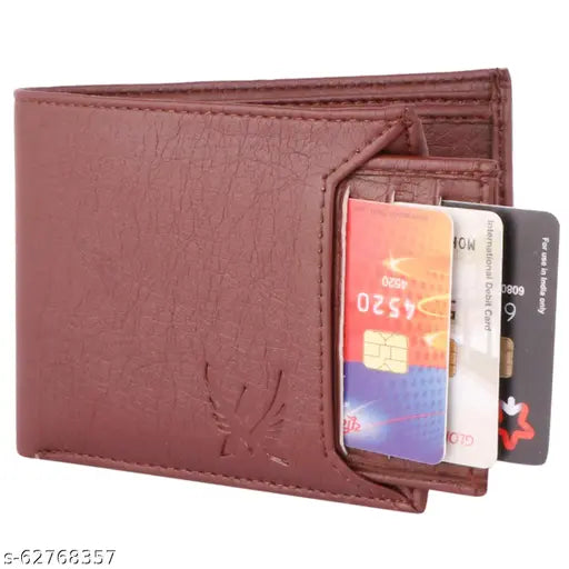 Men's faux leather wallet, 2 compartments, textured design, India-made ARFA ATM wallet
