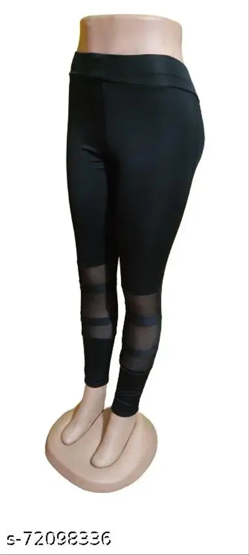 Colorblocked polyester yoga track pants for girls and women, suitable for yoga, cycling, running - India