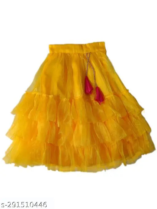 Silk lehenga choli set with net dupatta for girls, fully stitched high quality fabric, embellished with ruffle stitch and cotton inner, Indian traditional outfit for 6 months - 10 years