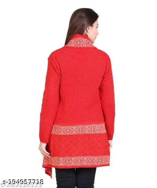 Winter orange openable shrug sweater, free size women's fashion, dripfit, India-made