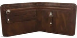 Stylish brown PU wallet for men, solid design with 5 card slots, coin pocket, and zip lock compartments. Free size (10cm x 9cm), ideal gift for men. Indian-origin accessory