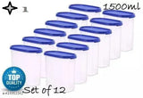 Stackable storage jars, 250ml, BPA free, clear plastic