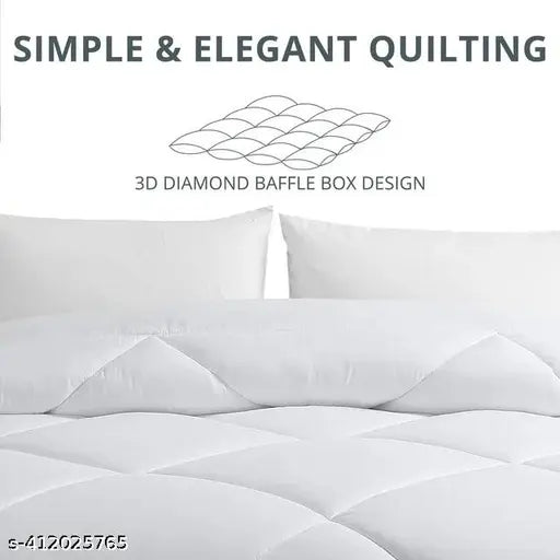 Diamond White Quilt - Crisp, clean design with a diamond pattern on a white fabric background