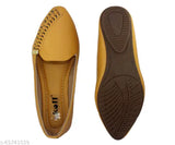 Synthetic Skoll Woman's Lazer-Cut Bellie heels, solid design and slip-on style for casual and party wear