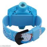 A blue kids digital wrist projector watch from the Doraemon franchise