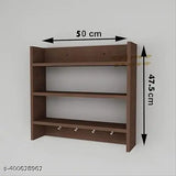 Modern kitchen rack, wooden shelf, 4 shelves, 50cm depth, 175cm height