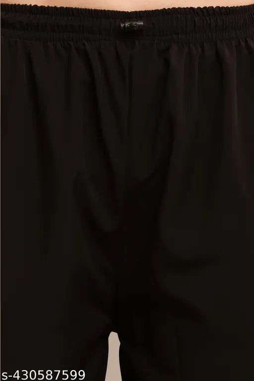 The image displays a pair of black leggings with cargo pockets