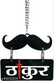 Indian-made 13d acrylic car hanging by Print Well Co, stylish automobile showpiece