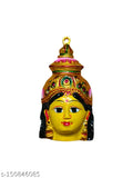 Ceramic Varalakshmi Pooja idol, Indian God Idol, intricately detailed Varalakshmi Pooja face