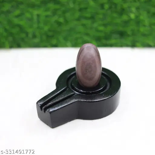 Marble Shivling with Jaladhari, Indian crafted sacred home decor accessory, measures 3in x 2in x 2.5in