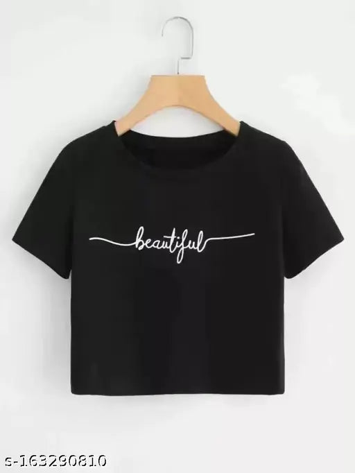 Stylish printed cotton crop top in S, M, L, XL for women and girls, perfect for casual outfits with denim jeans and sneakers. Made with premium fabric, origin India