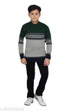Woolen colorblocked sweater for boys, Agile Elegant design, long sleeves, 8-11 years