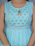 The image displays a blue embroidered kurta and sharara set with a dupatta, designed for women