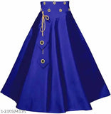 Girls' Embellished Silk Cotton Lengha Choli & Crop Top - Handcrafted with mirror work, suitable for all occasions in India