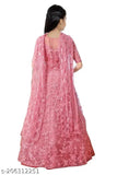 Embroidered net kids fancy gown (10-13 years), Indian-made