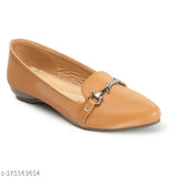 Synthetic women's loafers, stylish and trendy with closed back, attractive look. Available in sizes: IND-4, IND-5, IND-6, IND-7. Made in India