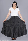 Black long skirt for women