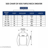 Indigo wool high neck full sleeves sweater for girls, ideal winter wear for 5-6 years, made in India