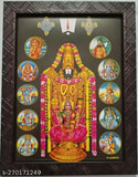 9x12 inches God Vishnu Dasavatharam synthetic resin photo frame, featuring Tirupati Balaji, Govinda Swamy, and Sri Venkateswara Perumal