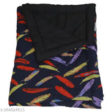 Polysatin Taj overseas blue patta printed baby quilt, ideal for mild winter & AC use, machine washable durability