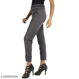 Cotton blend check pants, stylish and versatile with a fitted waist and length size of 30 inches