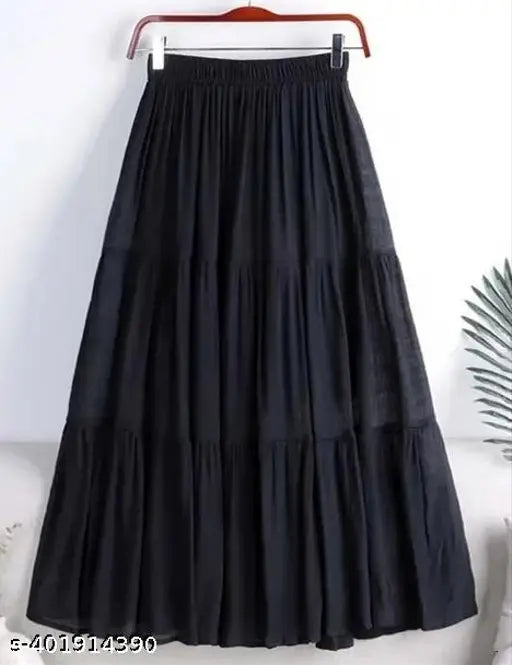 Rayon solid skirt for women, trendy latest design from K.K., India