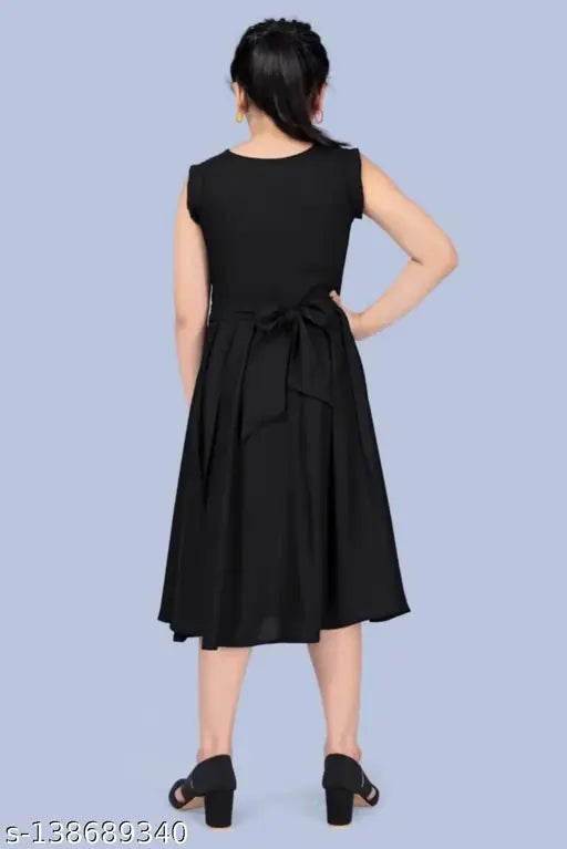 Black rayon embroidered frock for princess girls, 5-14 years, Indian origin - perfect for parties and special occasions