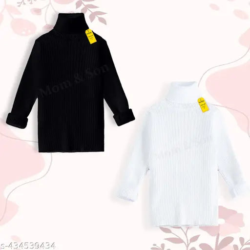 MOM & SON Baby Casual Winter Full Sleeve High Neck for Baby Boys and Baby Girls