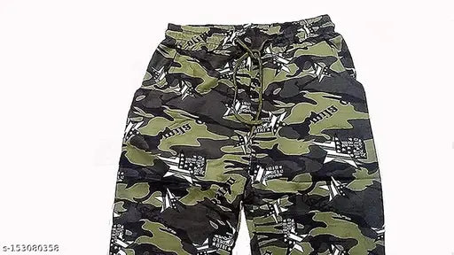 Camouflage women's shorts with drawstring