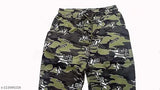 Camouflage women's shorts with drawstring
