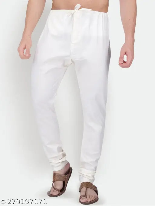 White long-sleeved pajamas with side pockets