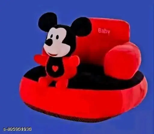 Multi-colored plush kid's sofa/rocking chair with cartoon characters, soft cushion for babies aged 0-2 years