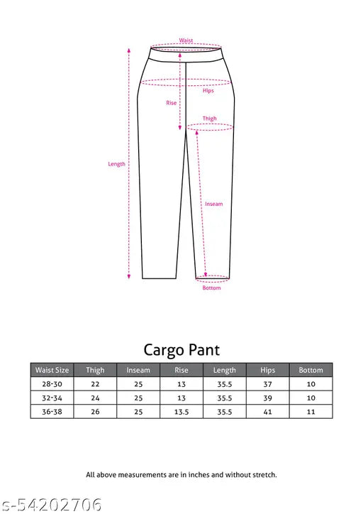 Women's cargo combo pants with pockets, elastic waistband