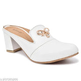 Synthetic leather open-back mules for women and girls, perfect for parties or office wear. Karaddi brand, made in India