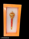 Pure metal Hanuman idol, Jai Shri Ram gada, 12cm x 12cm x 3cm from India, bringing positive vibes to your home