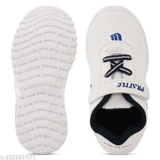 A pair of lightweight, blue velcro-closed kids' led shoes, designed for outdoor sports and suitable for little tiny kids