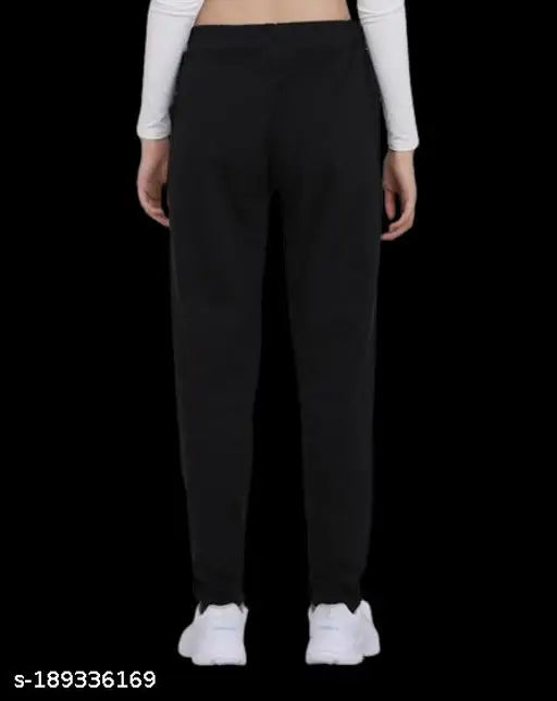 Black and grey striped joggers, women's lower cut