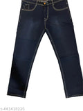 Men's blue denim jeans with visible stitching details