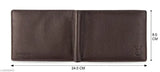 Brown leather mens RFID protected large size bi-fold wallet from Hide Horn, features 6 card slots, 4 hidden slots, ID window, 2 cash compartments, coin pocket, gift packaging & 6 months warranty