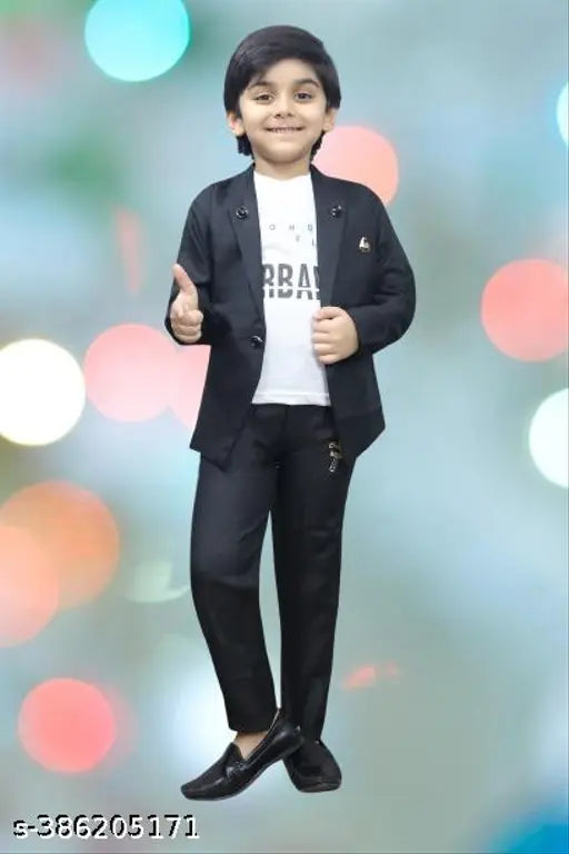 Boy in party wear coat and pants