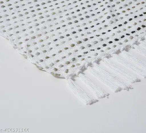 Brown HomewayTex Swift Acrylic/Cotton Throw, versatile design for sofa or bed, striped pattern, size 130x180 cm/52x70