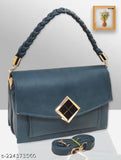A blue sling bag with multiple compartments, featuring a crossbody strap and zip closure